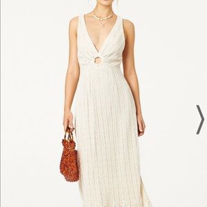 NWT Stevie May Alpine midi dress cream